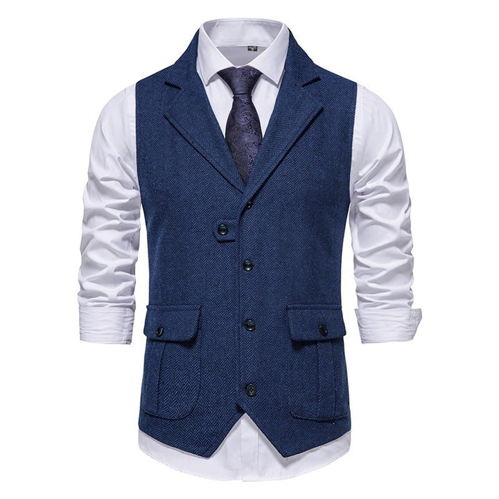 Vest Heren | Elegant & Vintage | Formal Werkkleding | Geweven Stof