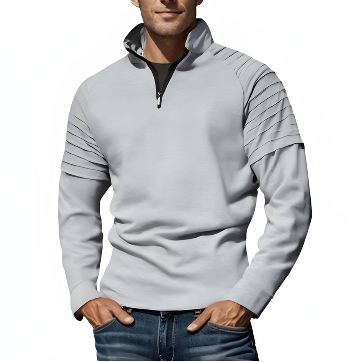 Truien Heren | Half Zip Trui | Geribbeld Design met Zipper