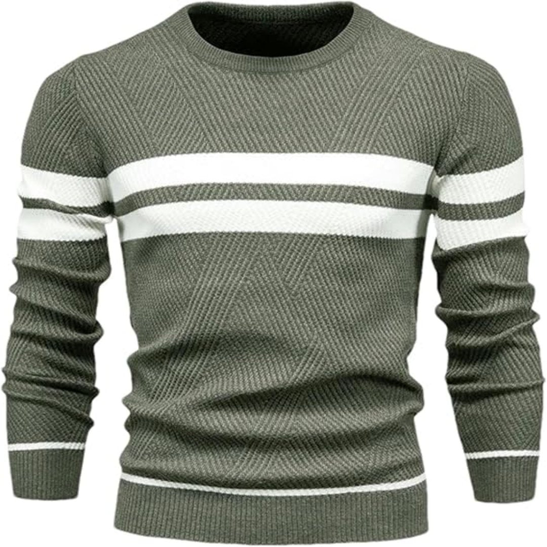 Truien Heren | Warme Gebreide Sweater | Patchwork Design