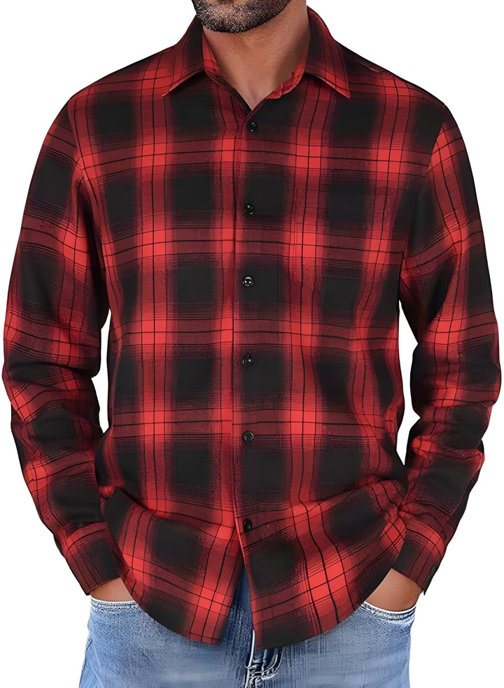 Heren Overhemd | Lange Mouw | Losse Pasvorm | Casual Kleding