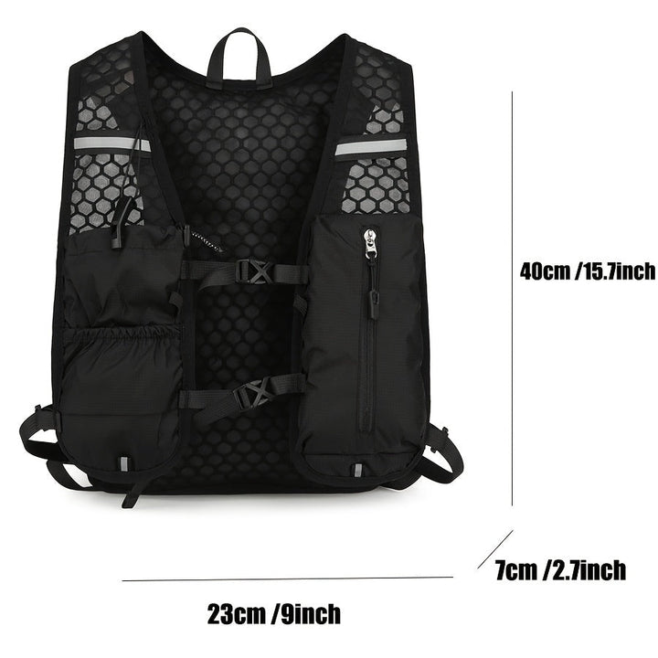 Heren Rugzak | Lichtgewicht & Opvouwbaar | Voor Fietsen, Wandelen & Outdoor Sport | Zwart