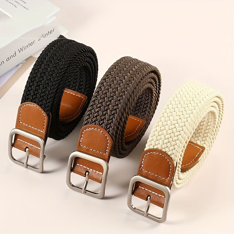 Heren Riem | Verstelbare Canvas Riem | Trendy & Duurzaam | Vierkante Gesp