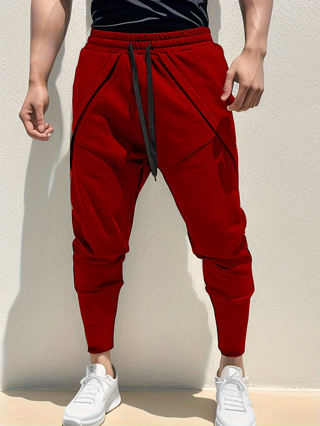 Heren Sportbroek | Lange Broek | Licht Elastisch Polyester | Effen Kleur & Regular Fit