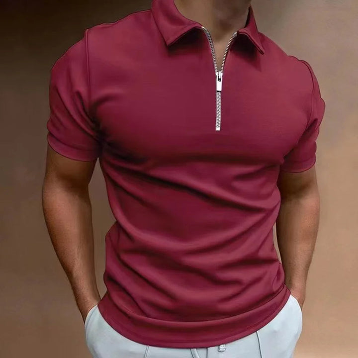 Heren Polo | Slimfit | Halve Rits | Zomer