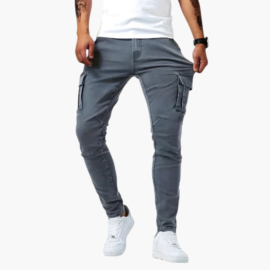 Heren Broek | Slimfit | Cargo Zakken | Herfst