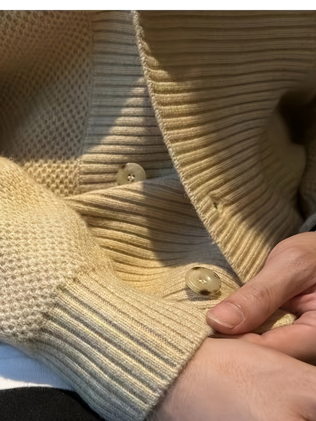 Vest Heren | Gebreid & Warm | Sjaalkraag & Lange Mouwen