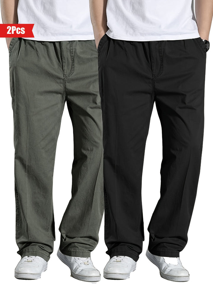 Herenset van 2 Broeken | 100% Katoen & Losse Pasvorm | Outdoor & Casual Kleding