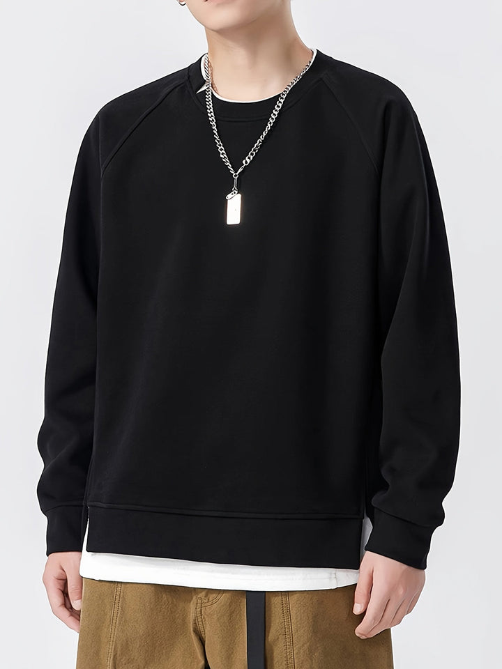 Heren sweatshirt | Ronde Hals | Stijlvolle Print | Lange Mouwen