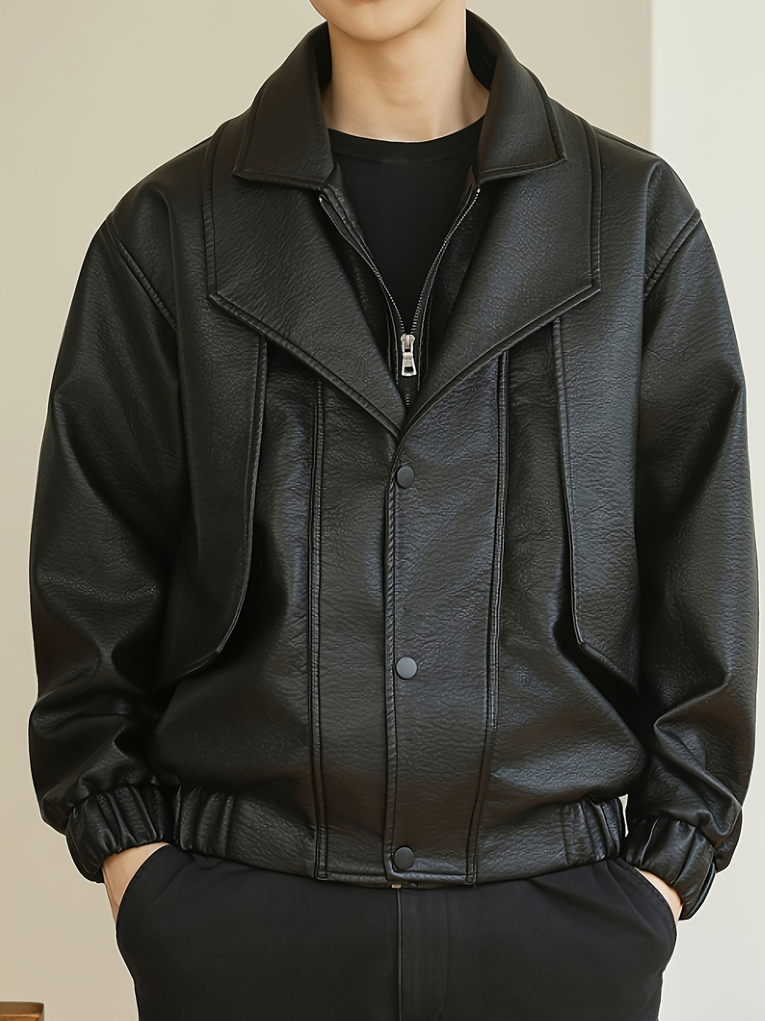 Heren Jas | Oversized | Met Brede Kraag | Lente