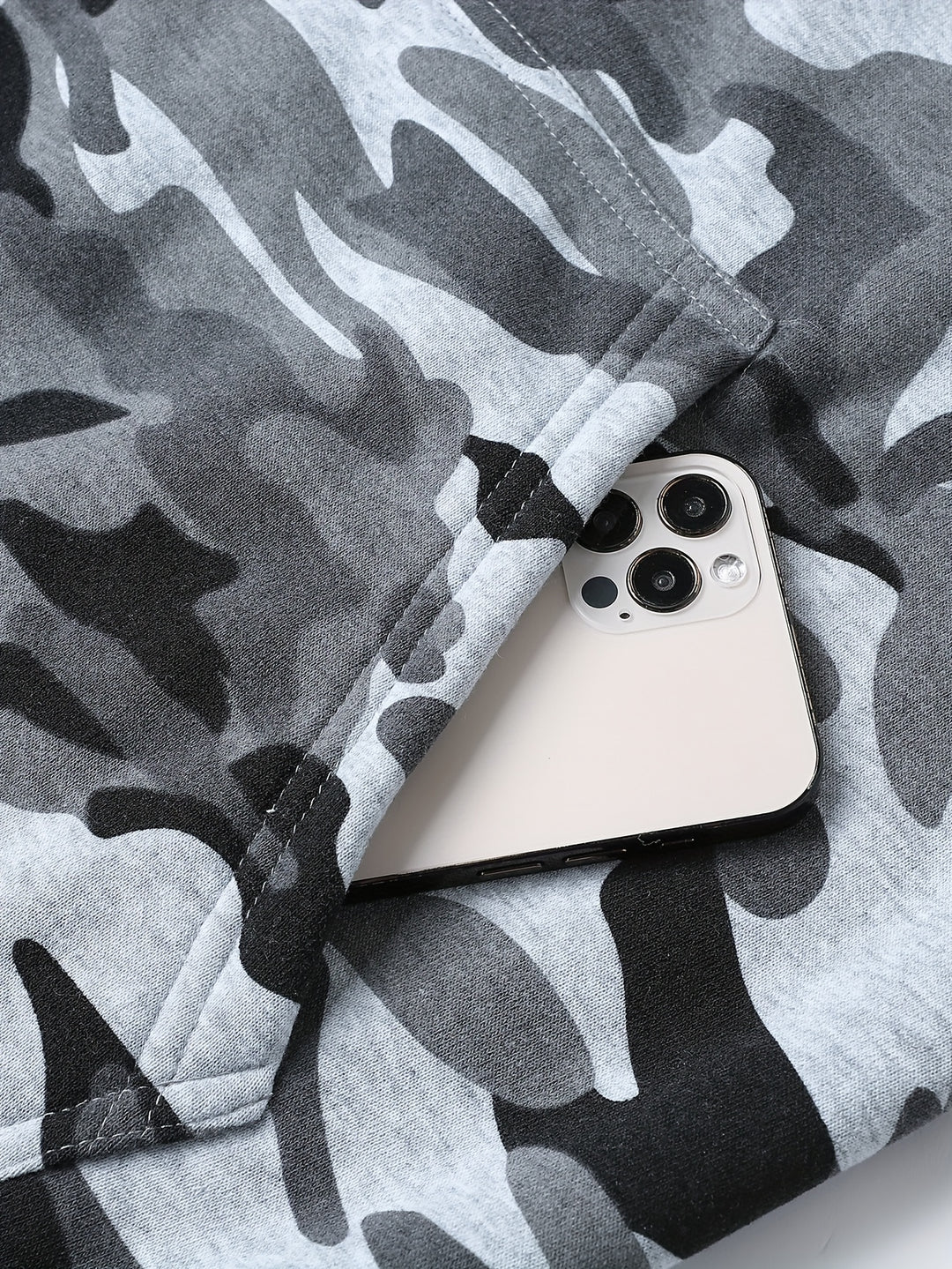 Heren Camouflage Hoodie en Sportpak | Gebreid Polyester | Lange Mouwen | Trekkoord Tailleband