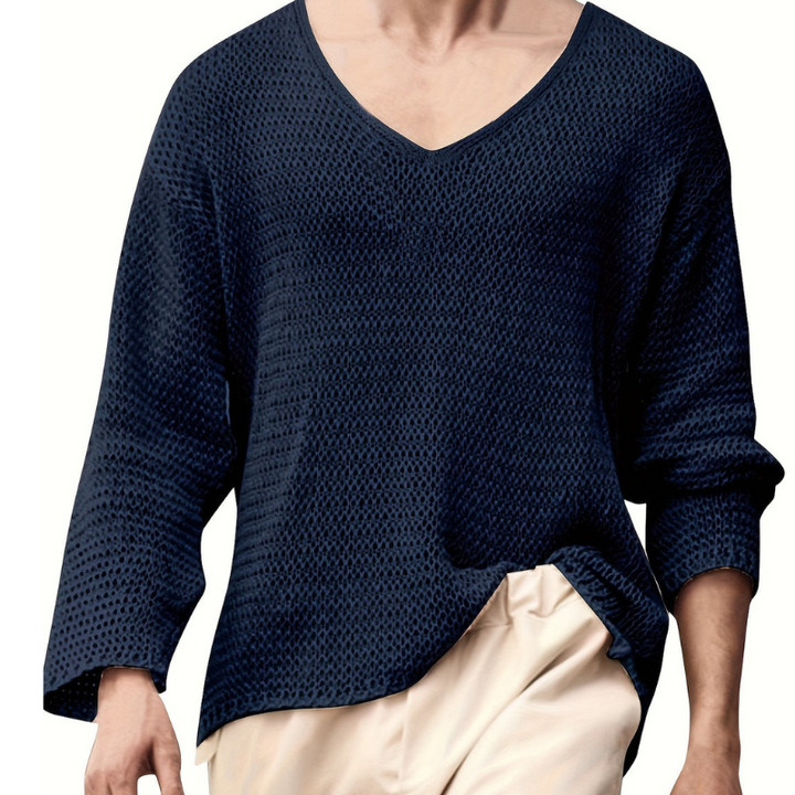 Truien Heren | V-Hals | Loose Fit | Luchtig Retro Design