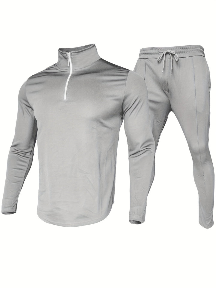 Heren Trainingspak | 2-delig Set met Rits & Trekkoord | Sportief & Comfortabel | Polyester
