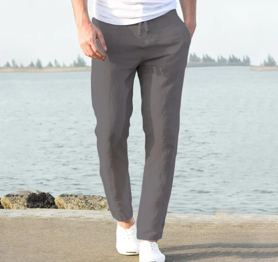 Heren Broek | Tapered | Elastische Taille Trekkoord | Zomer