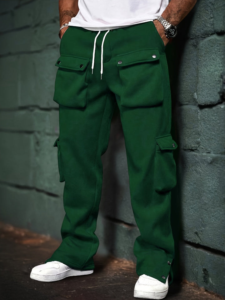 Heren Cargo Joggingbroek | Normale Pasvorm & Meerdere Zakken | 100% Polyester | Outdoor & Sportschool