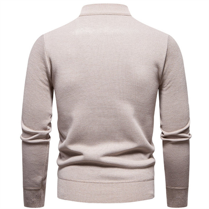 Moderne en stijlvolle Half-Zip Trui voor heren met warme fleece en opstaande kraag | Finn