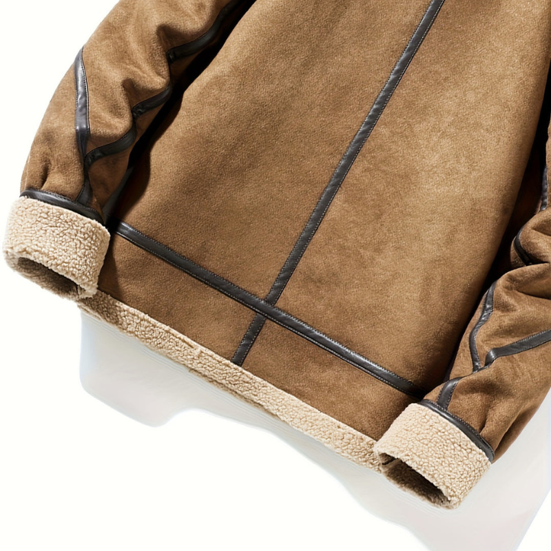 Winterjas Heren | Retro Look | Warme Jas met Opstaande Kraag & Ritssluiting