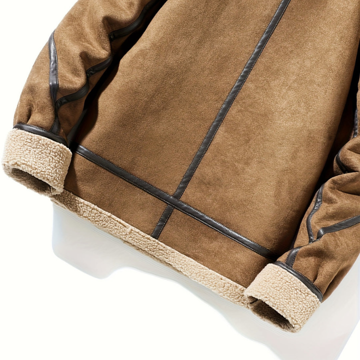 Winterjas Heren | Retro Look | Warme Jas met Opstaande Kraag & Ritssluiting