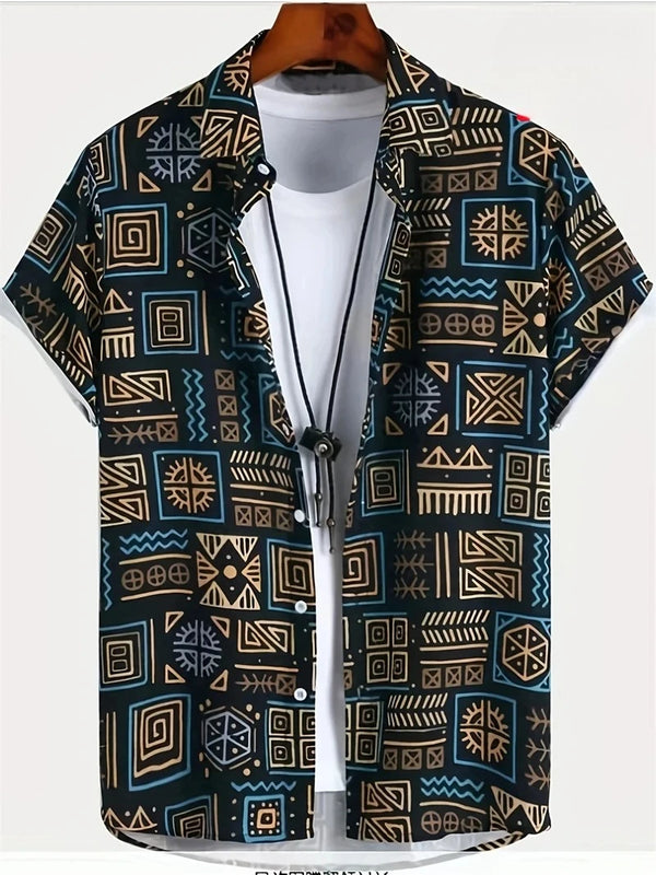Heren Shirt | Retro | Korte Mouw | Zomer