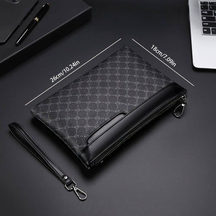 Heren Clutch Portemonnee | Grote Capaciteit | Echt Leer | Telefoon- & Kaartvakken
