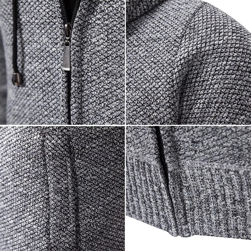 Verfijnd gebreid vest met capuchon voor heren met moeiteloze stijl en comfort | Hidde