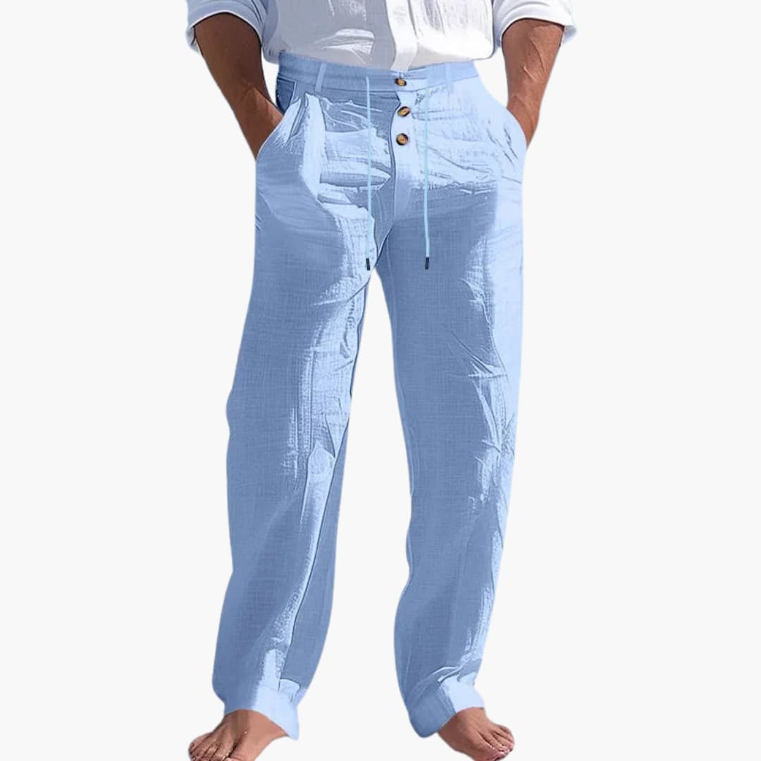 Heren Broek | Straight | Trekkoord | Zomer