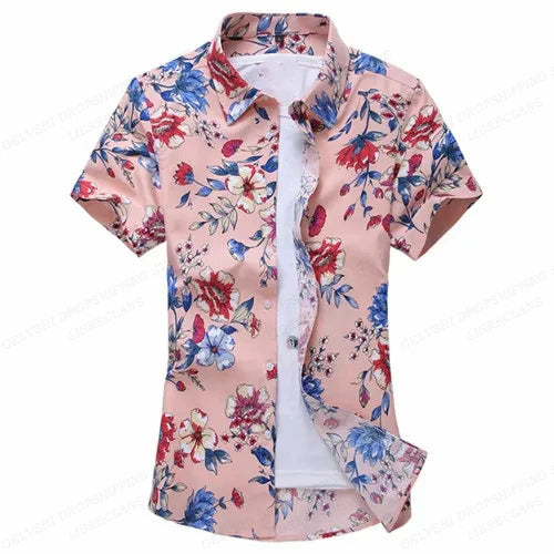 Heren Shirt | Rozenprint | Opvallend Design | Zomer