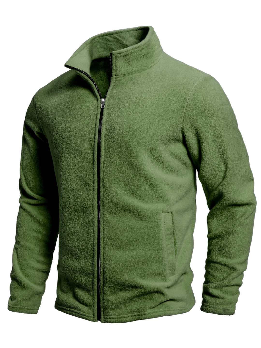 Heren Jas | Warme Lange Mouw | Standkraag & Effen Design | Herfst