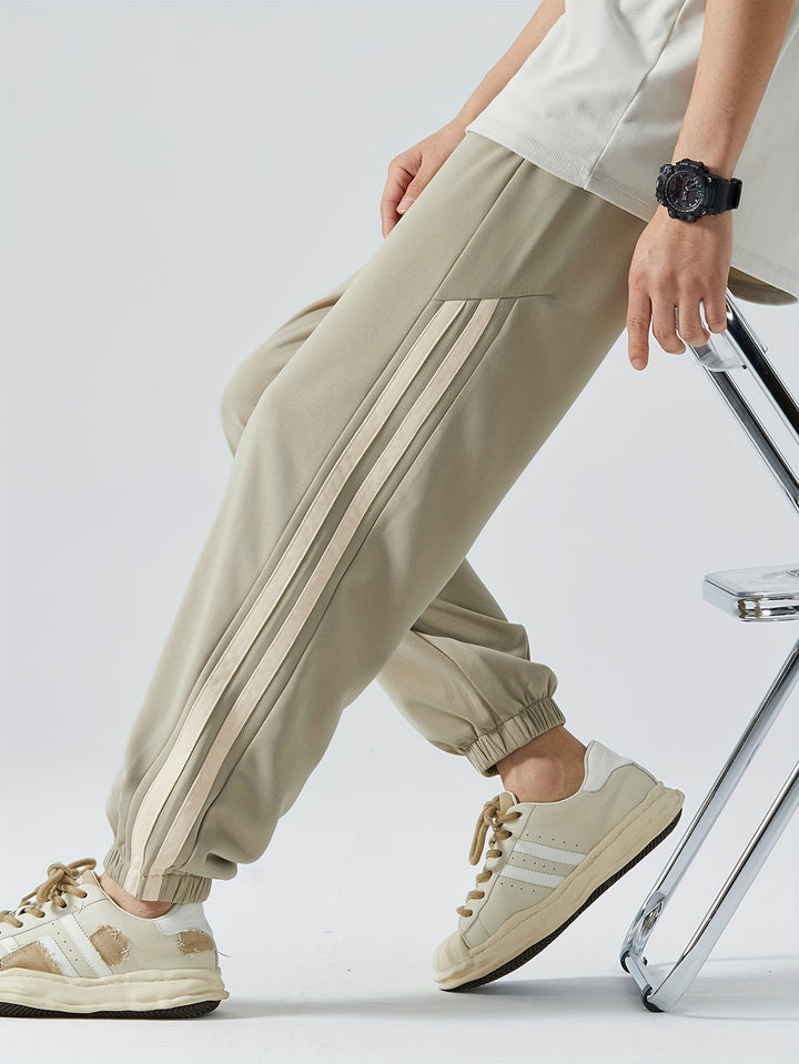 Heren Joggingbroek | Gestreept Ontwerp | Comfort Fit | Zijzakken
