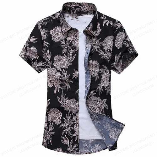 Heren Shirt | Rozenprint | Opvallend Design | Zomer
