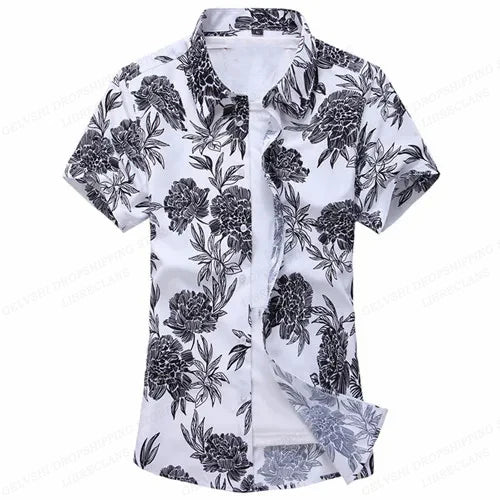Heren Shirt | Rozenprint | Opvallend Design | Zomer