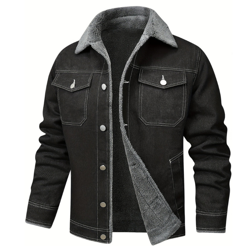 Winterjas Heren | Vintage Denim Jas | Warm & Casual