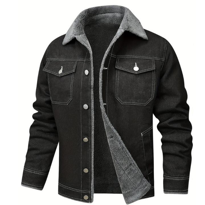 Winterjas Heren | Vintage Denim Jas | Warm & Casual