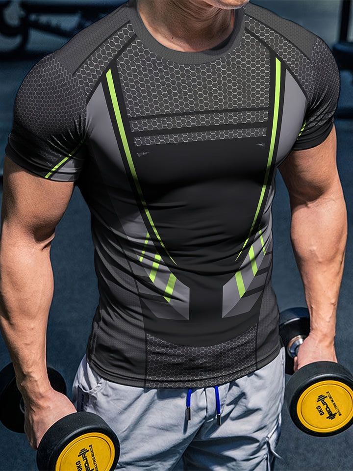 Heren T-shirt | Sneldrogend & Vochtregulerend | Hoge Rekbaarheid | Sportshirt Korte Mouw