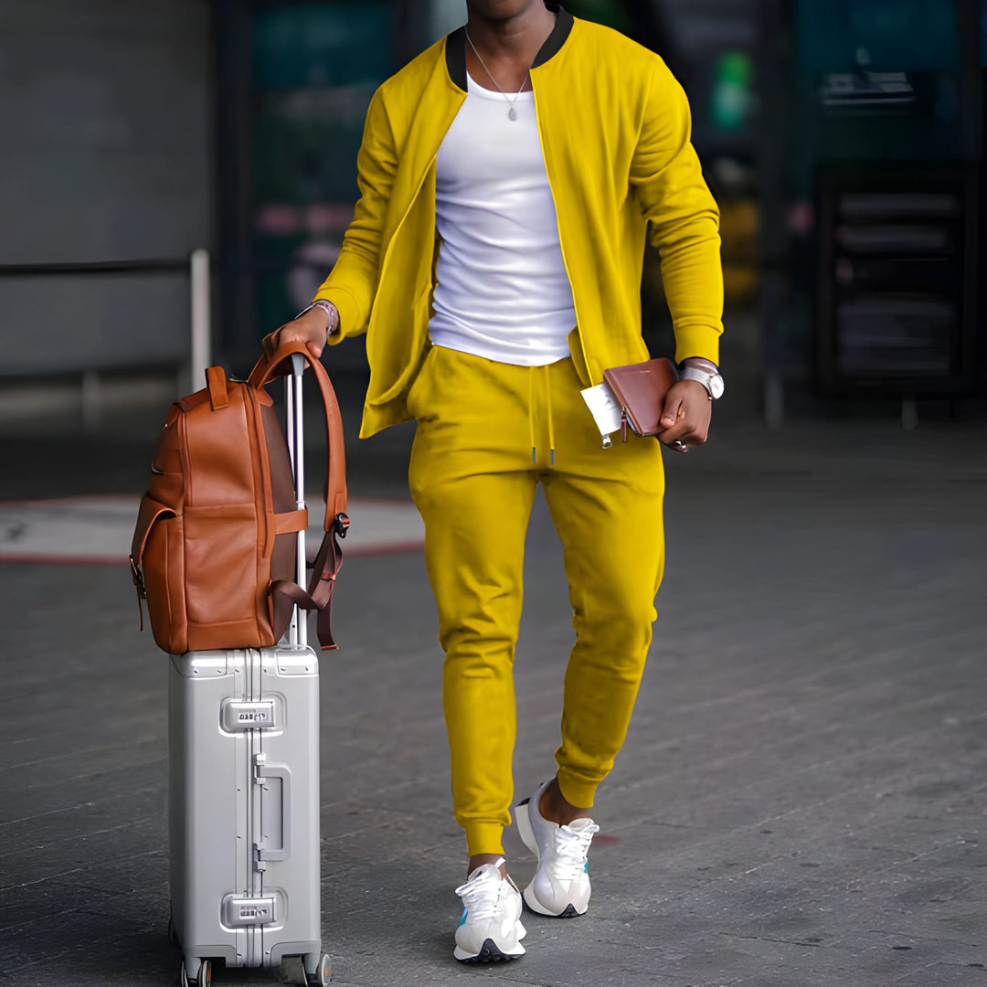 Casual Tweedelige Reizen Set voor Mannen met Veelzijdig Ontwerp en Moeiteloze Stijl | Oscar
