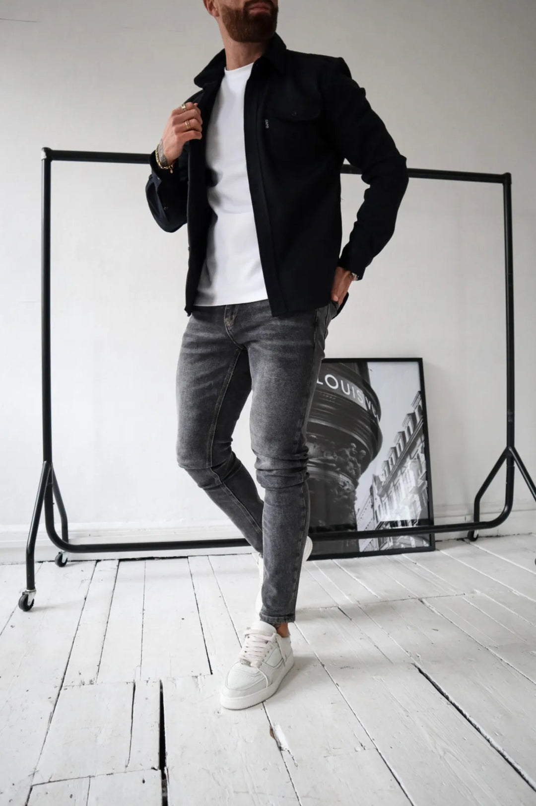Piek stijl button down overhemd Jasje | Simon