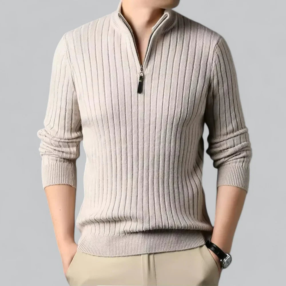 Chique heren trui met halve rits voor een eigentijdse look en ultiem comfort | Niels