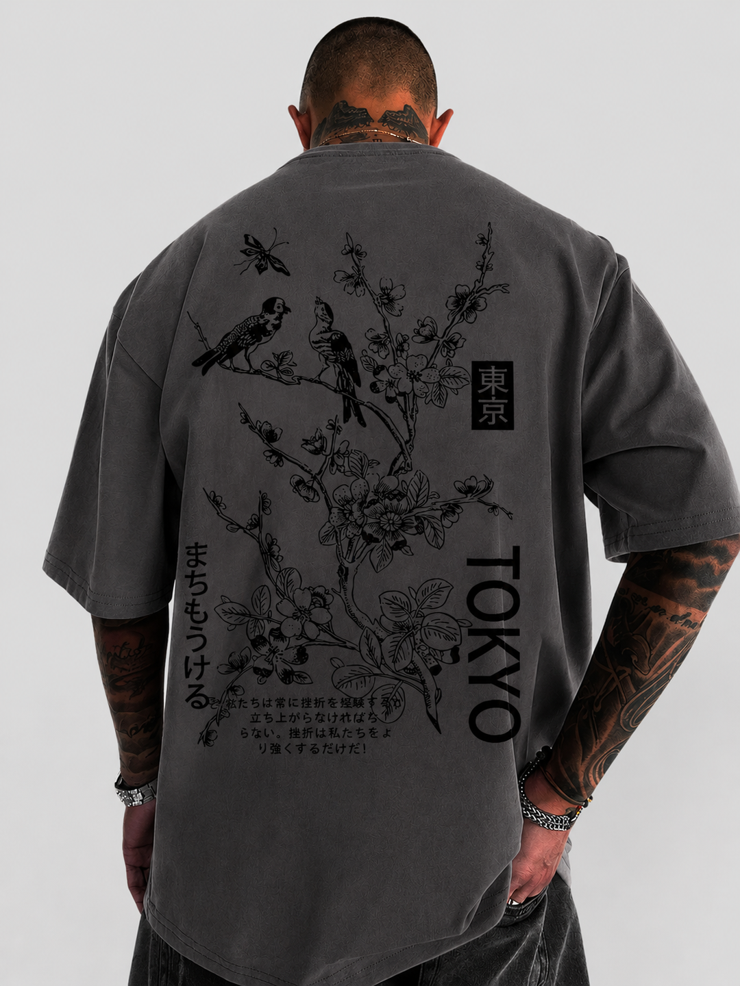 Heren Casual T-Shirt | Bloemen- & Vogelprint | Ademend Polyester | Zomer | Korte Mouwen