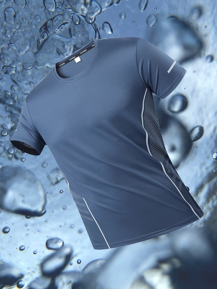Heren T-shirt | Quick-Dry & Ademend | Gestreept Patroon & Comfort Fit | Sport & Casual