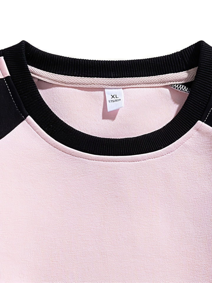 Heren Sweatshirt | Kleurblokken & Ronde Hals | Casual & Ademend | Streetwear