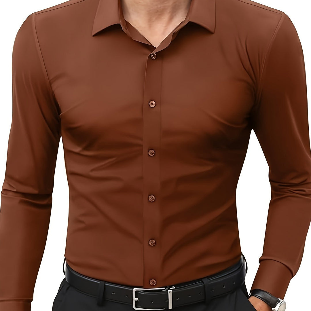 Heren Shirt | Slimfit | Lange Mouw | Zomer