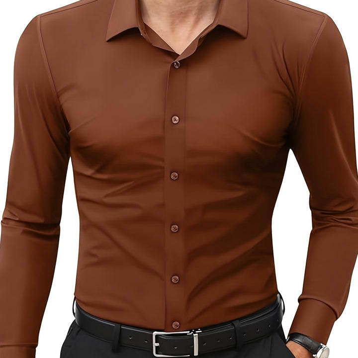 Heren Shirt | Slimfit | Lange Mouw | Zomer