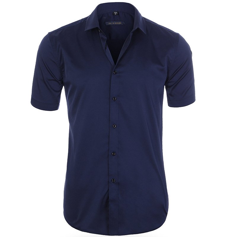 Heren Overhemd | Slim Fit | Effen Design & Contrasterende Knopen