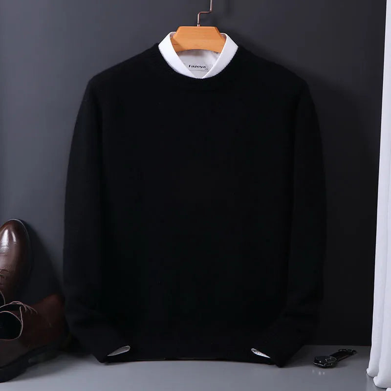 Truien Heren | Ronde Hals | Gebreide Pure Kleur | Casual Business