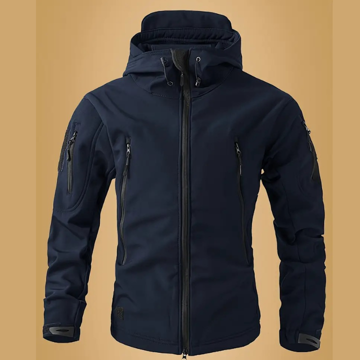Winterjas Heren | Tactische Softshell Jas | Warm & Waterafstotend | Met Capuchon