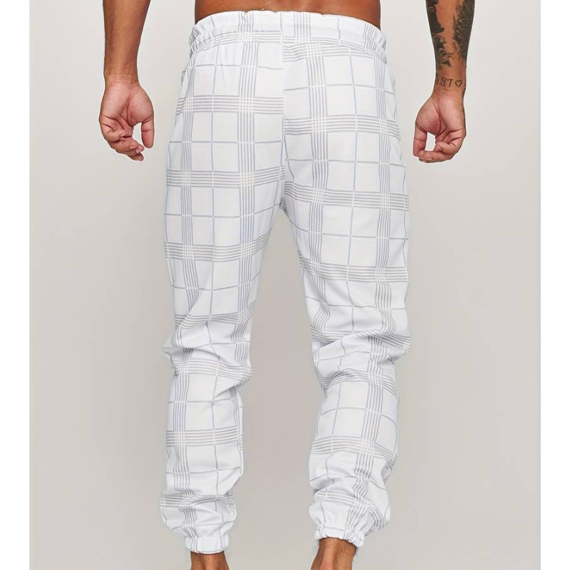 Heren Joggingbroek | Geruit Design | Casual Kleding | Zachte Stof