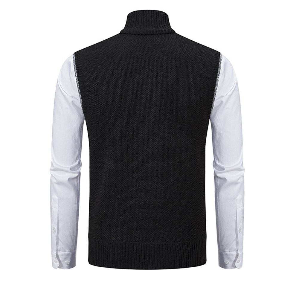 Truien Heren | Klassieke Gebreide Sweater met Rits | Zachte Stof