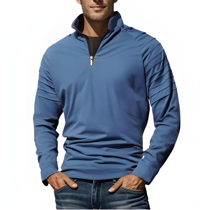 Truien Heren | Half Zip Trui | Geribbeld Design met Zipper