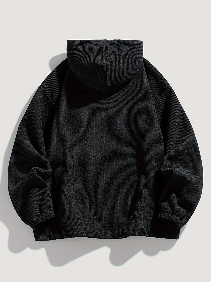 Heren Zip-Up Hoodie | Effen Kleur | Comfortabel & Casual | Polyester