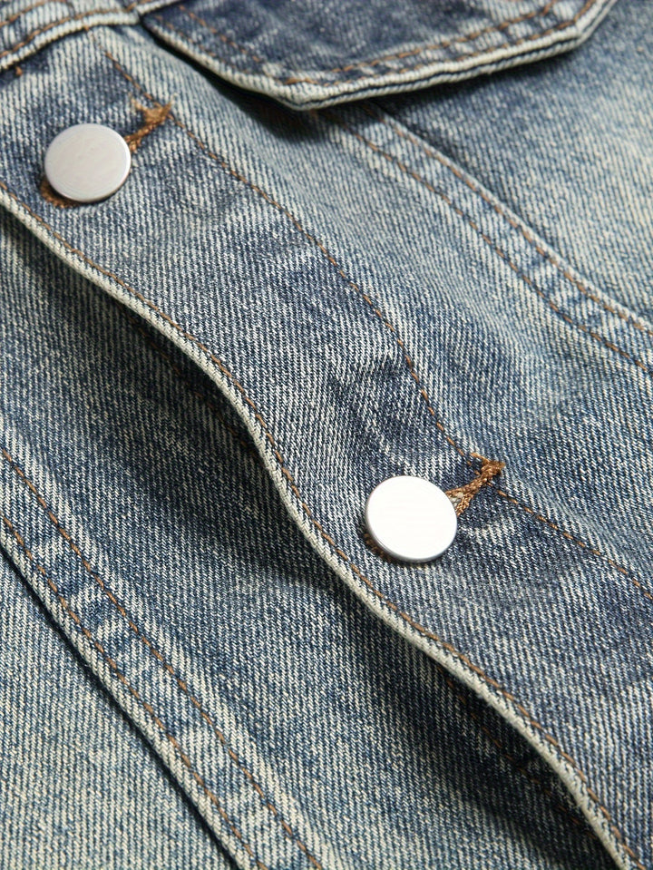 Heren deminvest | Regular Fit Mouwloos Denimvest | Casual Zomeroutfit