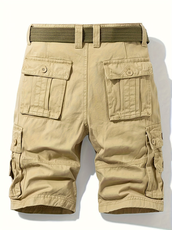 Heren Cargo Shorts | Klassiek Design | Multi-Pocket | Taille Trekkoord | Katoen voor Zomer Buiten